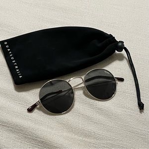Quay Modstar Sunglasses - Gold with Green Lens